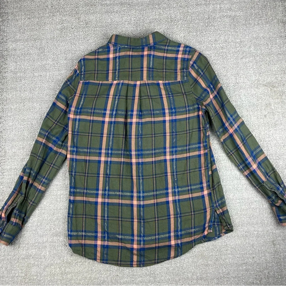 Express Boyfriend Fit Plaid Button Up Shirt - Picture 5 of 9